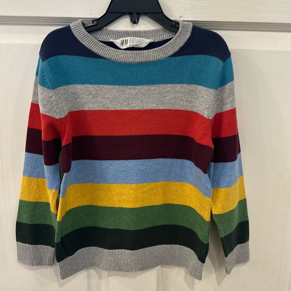 H&M Boys Striped Knit Sweater Size 4-6